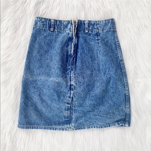 Bongo 90’s Acid Wash Denim Vintage Mini Skirt - Picture 2 of 8